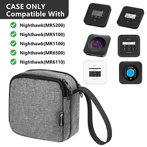 CaSZLUTION حقيبة سفر CaSZLUTION متوافقة مع NETGEAR Nighthawk M7 M5 M6 Pro 5G Mobile Hotspot مع WiFi 6 (MR5200, MR5100, MR6500) M1 Mobile Hotspot 4G LTE Router MR1100 - حقيبة تخزين فقط - Image 3