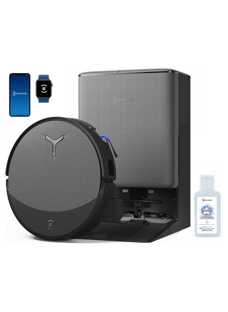 ECOVACS DEEBOT T90 PRO OMNI Robot Vacuum and Mop, 30,000Pa Suction, Instant Self-Cleaning OZMO Roller Mop, TruEdge Deep Edge Cleaning, ZeroTangle, Hot Water Wash & 145°F Air Dry, AI Obstacle Avoidance 4 L 65 W DEEBOT T90 PRO OMNI black - Image 1
