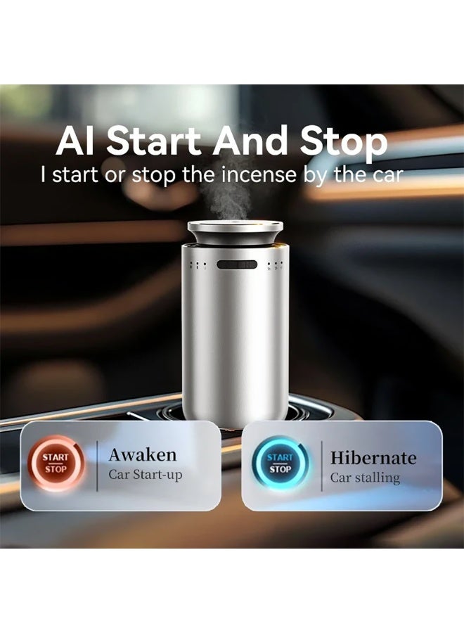 Smart Car Aroma Diffuser, 15ml Mini Electric Scent Air Machine USB Waterless Aromatherapy Perfume Essential Oil Diffuser with Three Adjustable Modes for Car Home Office Bedroom, M22 (Black) - Image 4