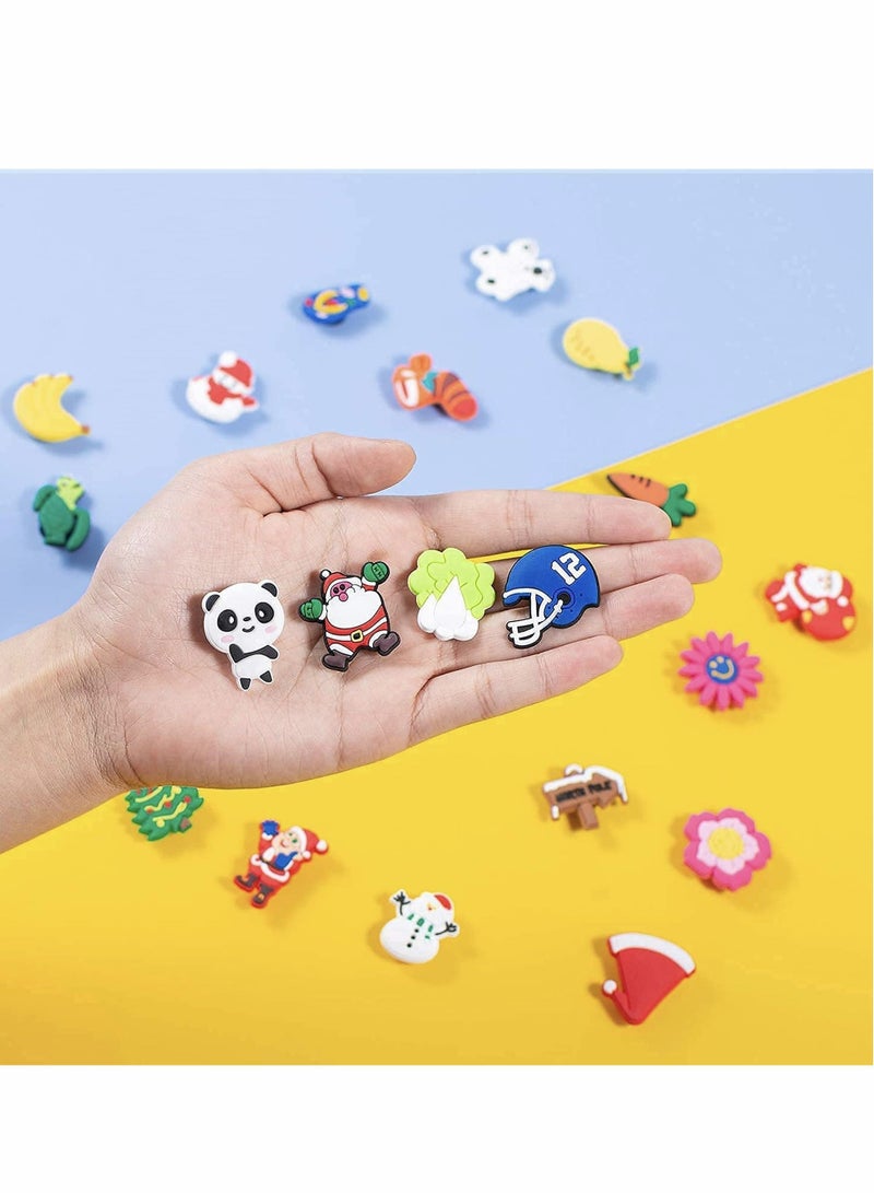 Shoe Decoration Croc Charms, PVC Different Cartoon Charm for Crocs Hole Hole Shoe/Buckle/Bracelet/Wristband, Croc Charms Decoration for Kids Boys Girls Men Women Party Favor Gifts 100 PCS Random - Image 3
