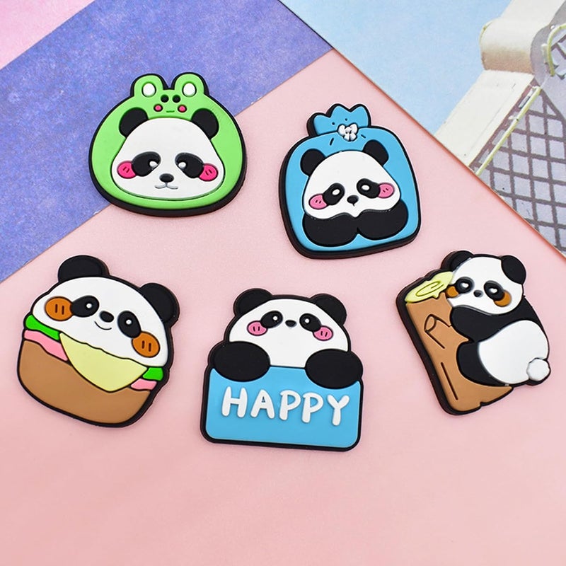 25PCS Kawaii Panda Shoe Charms, Cute Company Shoe Decoration Charms for Sandals Clogs Bracelets, CLOG Charms Accessories Girls Boys Birthday Festival Gift, Silicone, No Gemstone - Image 2