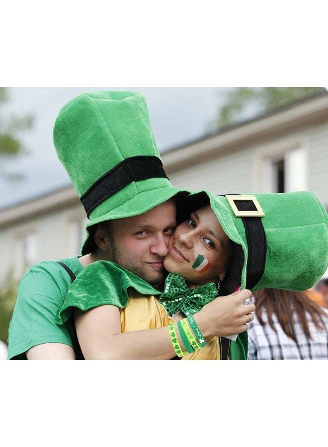 Moon Boat 65Pcs St. Patrick's Day Shamrock Rubber Wristbands Bracelets - Party Favors Supplies Gifts Decorations - Image 2