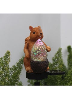 Y&D 2 Pieces Crystal Squirrel Model Solar LED Lights Effect Garden Light Auto On OR Off Dust To Dawn Outdoor Waterproof Landscape Decoration Solar Powered Security Torch Light  - Image 4