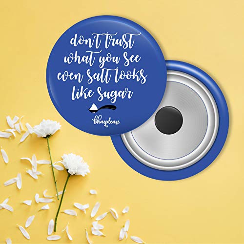 Bhai Please Round Fridge Magnet | Don't Grow Up, Count The Memories, Don't Trust What You See, God Bless All | Colourful Shiny Strong Magnet (Pack of 4 pcs) Size: 2.2 inches Round Shape - Image 4