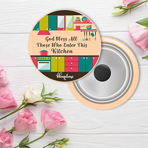 Bhai Please Round Fridge Magnet | Don't Grow Up, Count The Memories, Don't Trust What You See, God Bless All | Colourful Shiny Strong Magnet (Pack of 4 pcs) Size: 2.2 inches Round Shape - Image 5