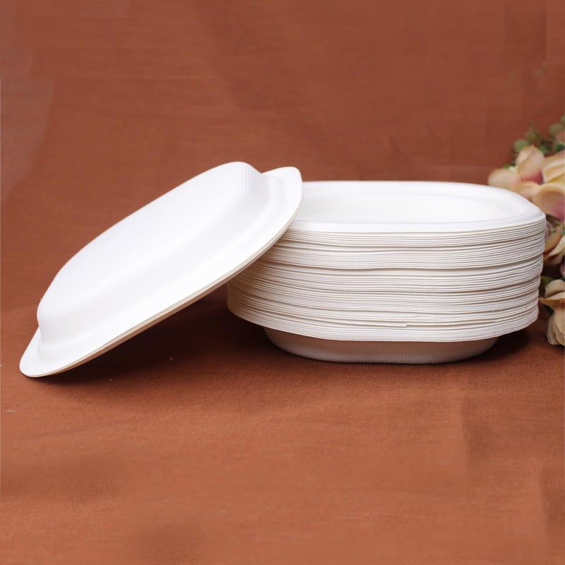 FULLY Small Food Serving Paper Plates for Snacks EcoFriendly Disposable Plates for Birthday Marriage Travel Office Events and Festival Use100 Pcs - Image 5