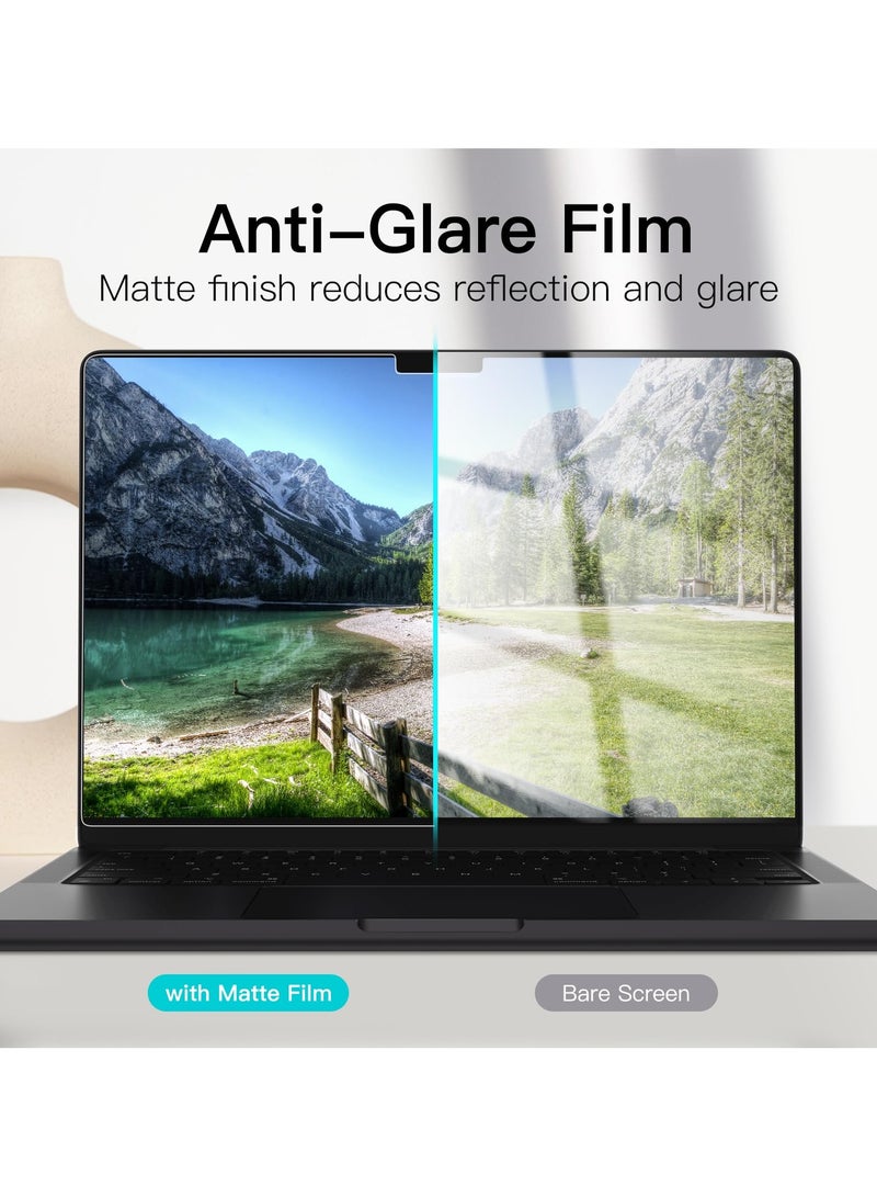 Screen Protector for MacBook Pro 16.2-Inch (M3 Pro / M3 Max / M2 Pro / M2 Max / M1 Pro / M1 Max 2021-2023) Anti-Glare Film Matte Anti-Fingerprint (2-Pack)