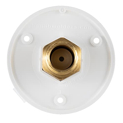 RecPro RV Camper Motorhome Trailer Marine White City Water Fill Inlet Flange Brass with Check Valve (with Hose Elbow) - Image 4