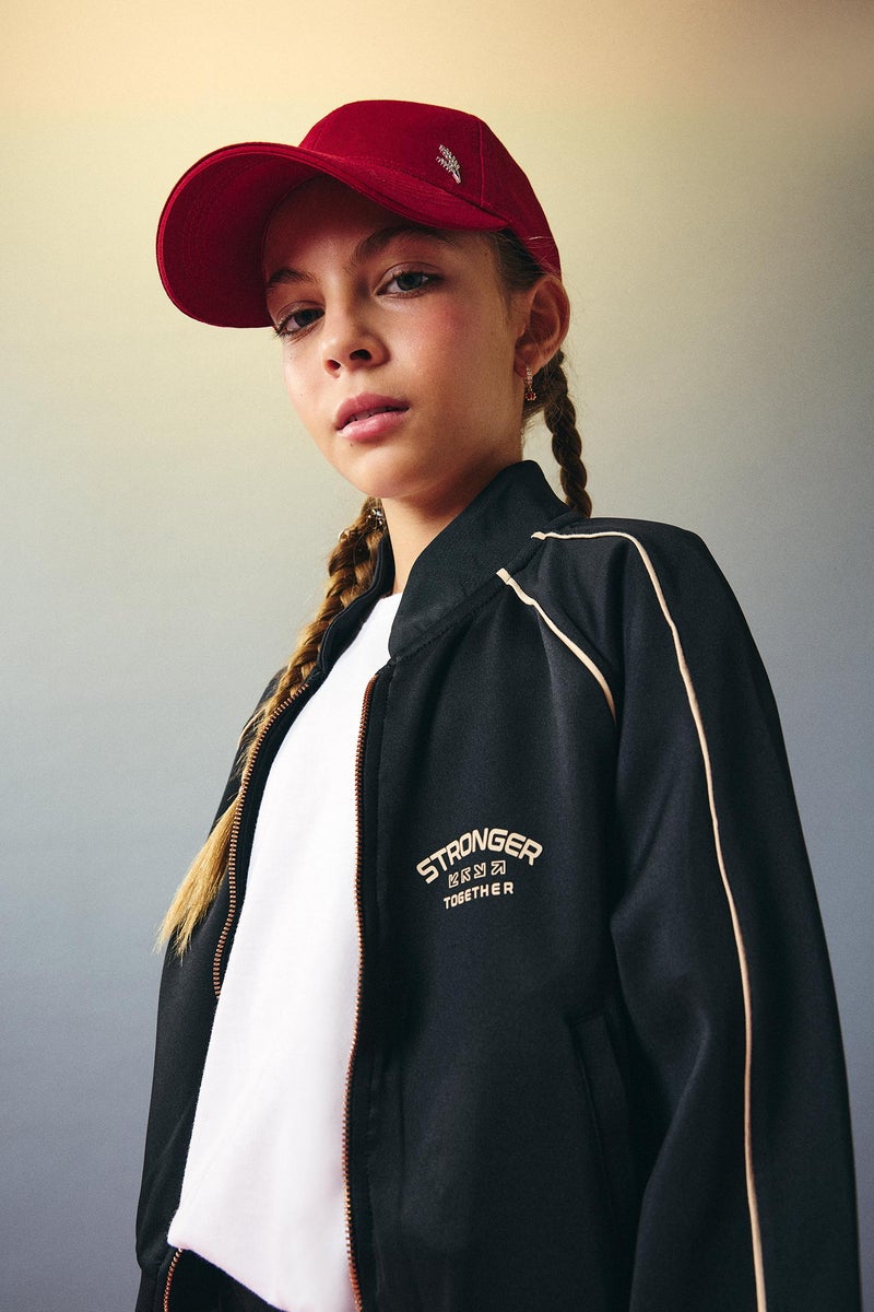 DeFacto Black Girl Relax Fit Crew Neck Long Sleeve Cardigan Casual - Image 1