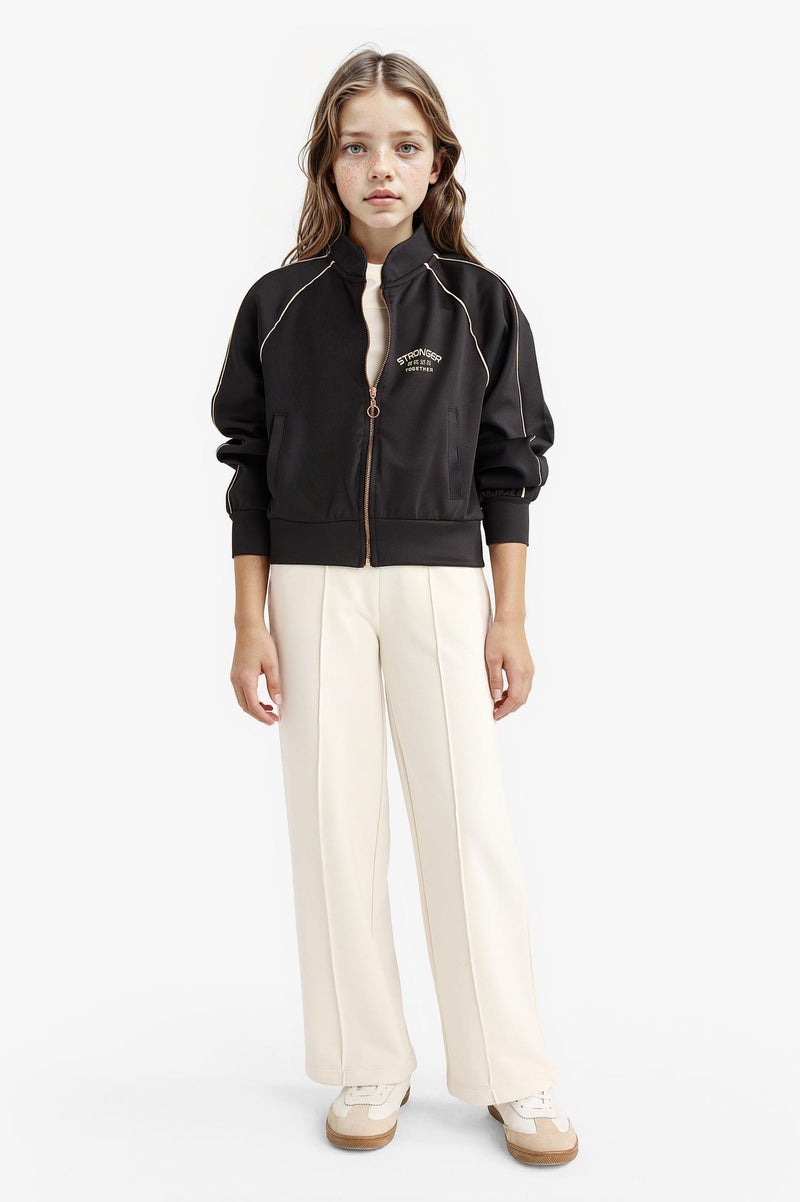 DeFacto Black Girl Relax Fit Crew Neck Long Sleeve Cardigan Casual - Image 5