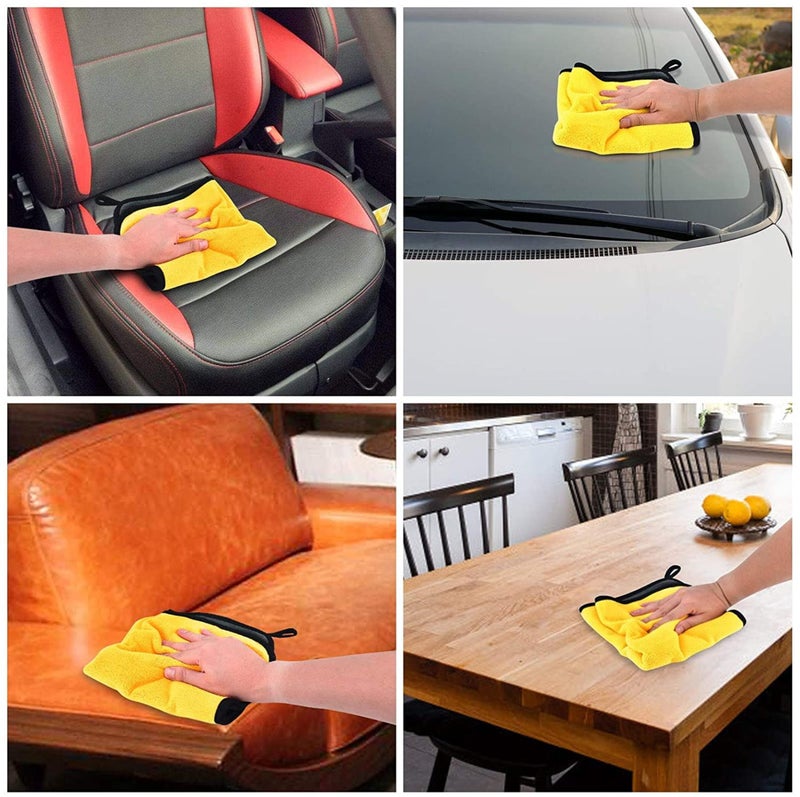 Veentus Multipurpose Microfiber 800 GSM 40cm x 40cm Towel Cloth Highly Absorbent Dust Lint-Free for All Vehicles Bikes Cars Detailing, Cleaning, Washing and Polishing Glass Kitchen (Pack of 1 PIS) - Image 5