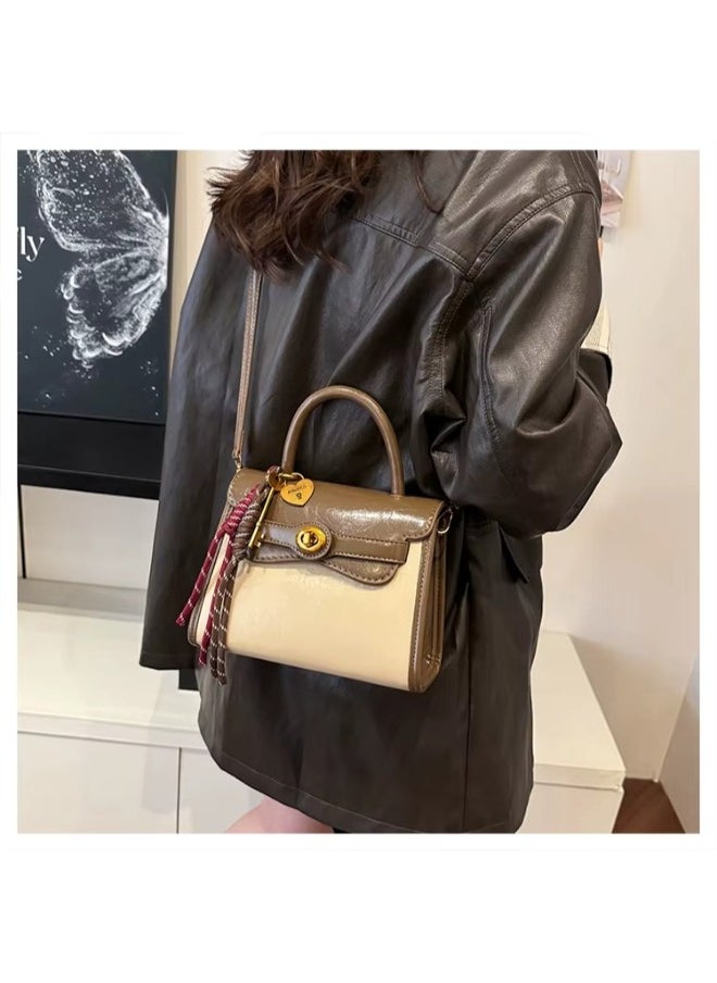 Rup Art Elegant Oil Leather Handbag for Women – Stylish Compact Square Crossbody Purse with Adjustable Strap  - Image 3