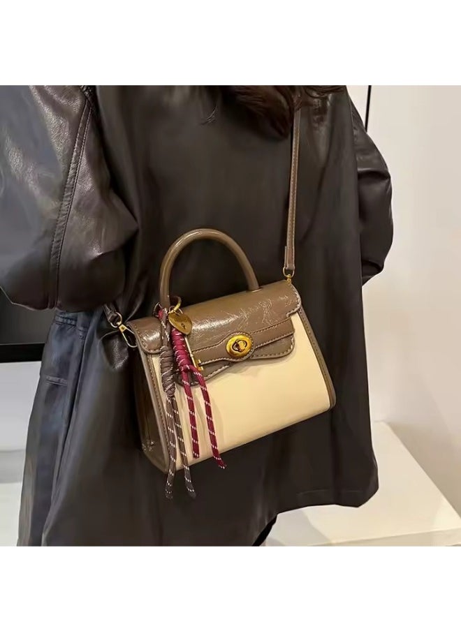 Rup Art Elegant Oil Leather Handbag for Women – Stylish Compact Square Crossbody Purse with Adjustable Strap  - Image 5