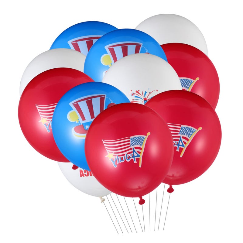 30 Pcs Red White Blue Latex Balloons For Fourth Of July Independence Day Party Decor - Image 2