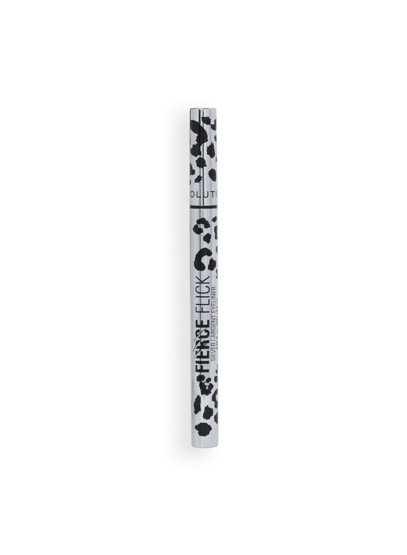 REVOLUTION Makeup Revolution Fierce Flick Felt Tip Eyeliner Pen – Holographic Dream Silver - Image 1