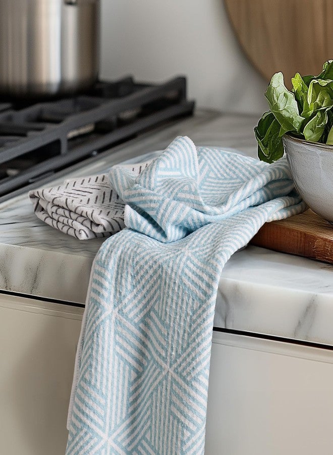 RECYCO Waffle Printed Kitchen Towel (Modern Maze, 16 * 28inch) - Image 1