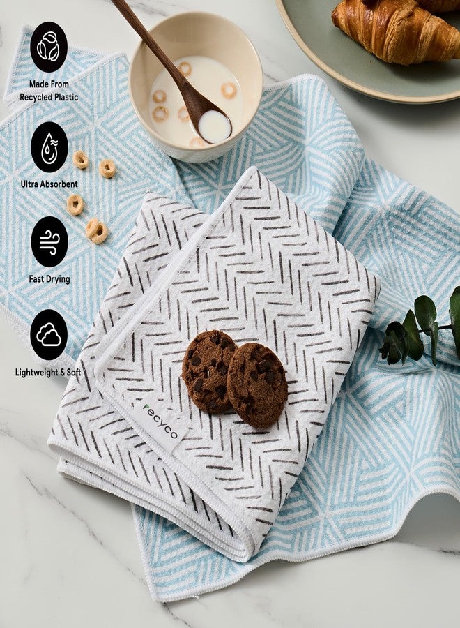 RECYCO Waffle Printed Kitchen Towel (Modern Maze, 16 * 28inch) - Image 2