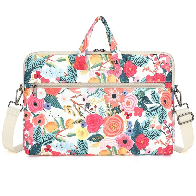 DACHEE Laptop Shoulder Bag for 15 Inch/15.6 Inch Macbook Pro (Garden Rose Shoulder, 15 inch/15.6 inch) - Image 5