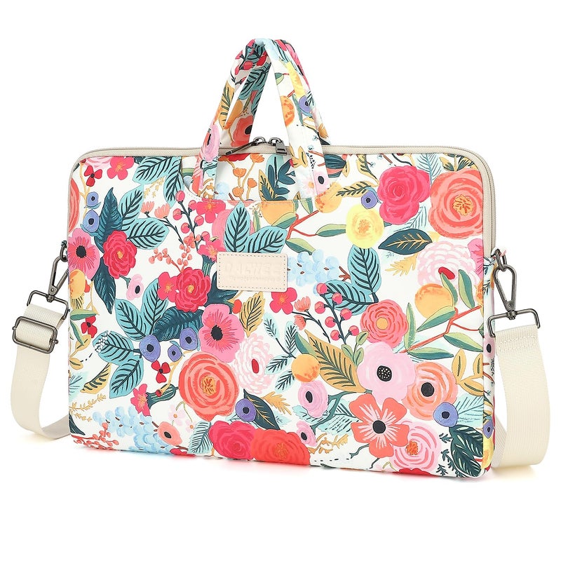 DACHEE Laptop Shoulder Bag for 15 Inch/15.6 Inch Macbook Pro (Garden Rose Shoulder, 15 inch/15.6 inch) - Image 1