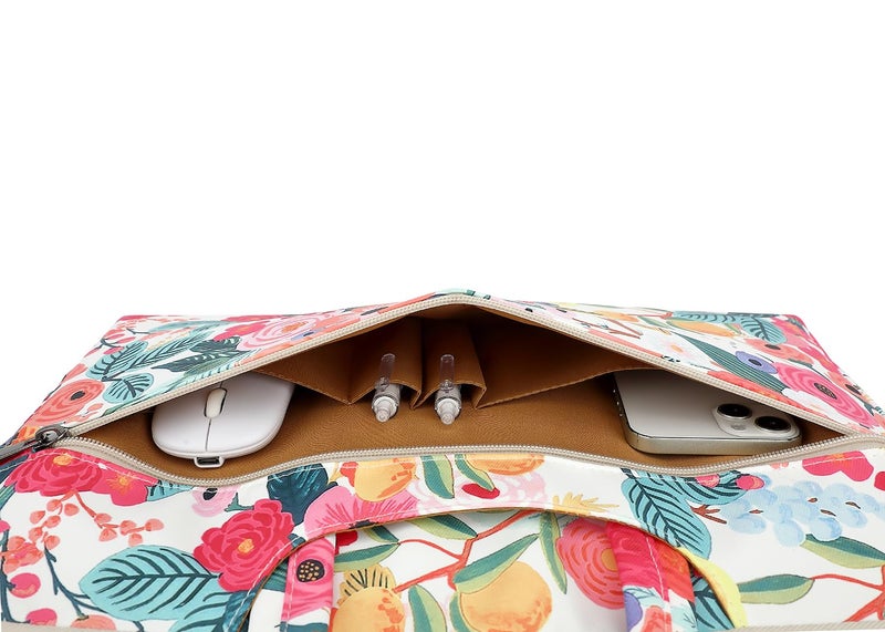 DACHEE Laptop Shoulder Bag for 15 Inch/15.6 Inch Macbook Pro (Garden Rose Shoulder, 15 inch/15.6 inch) - Image 2