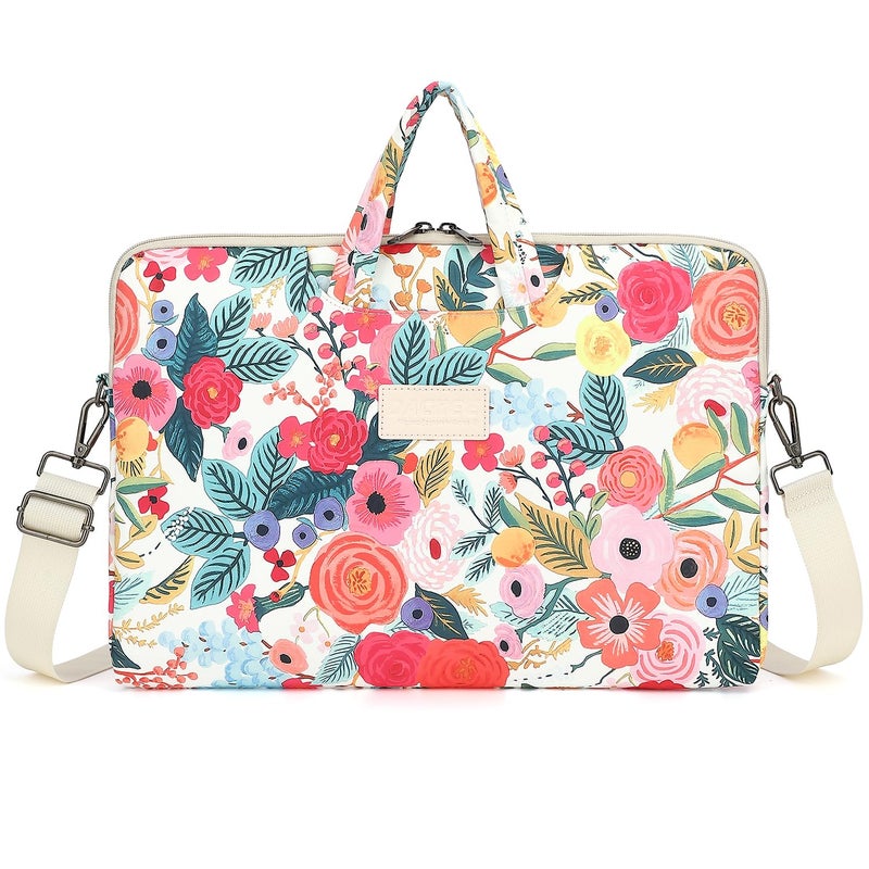 DACHEE Laptop Shoulder Bag for 15 Inch/15.6 Inch Macbook Pro (Garden Rose Shoulder, 15 inch/15.6 inch) - Image 3