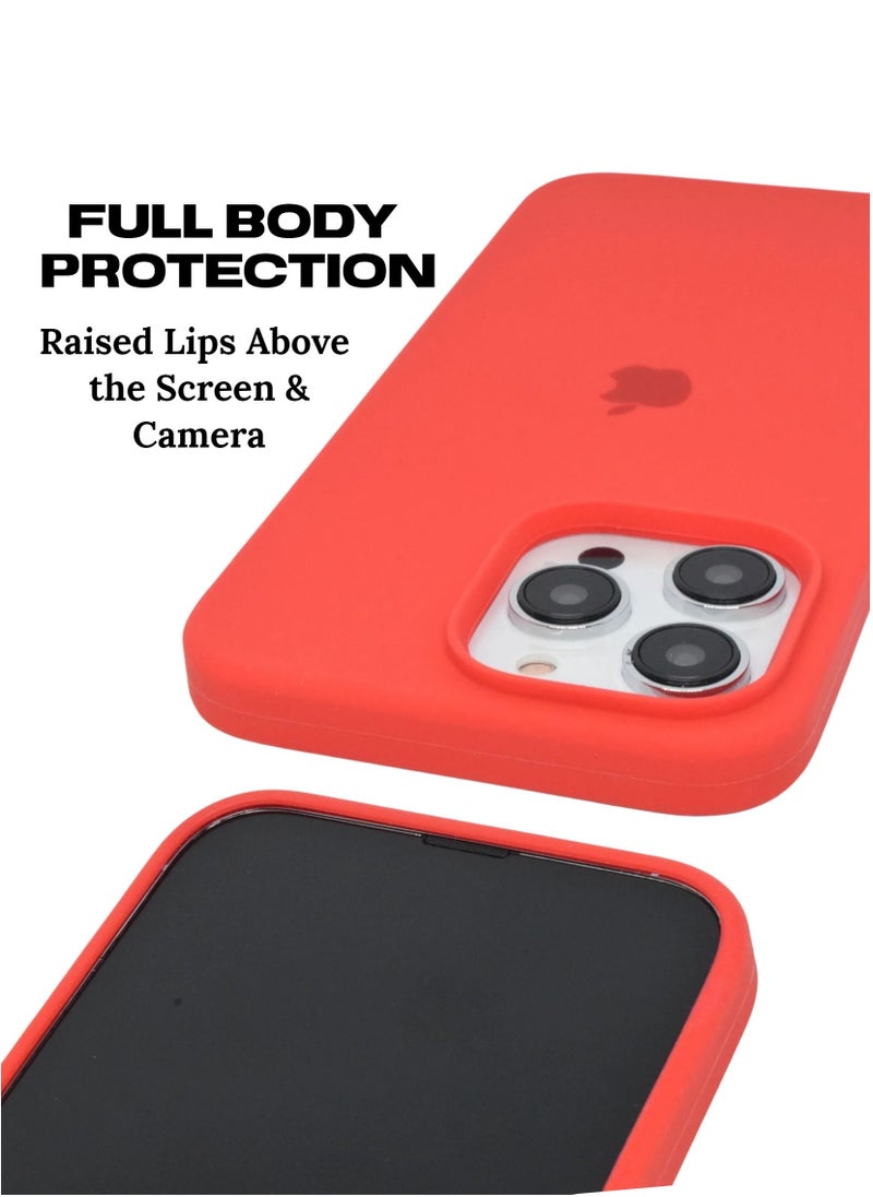 Logo - iPhone 13 Pro Case Liquid Silicone Anti Scratch Anti Fingerprint Soft Silky Touch Shockproof Protective Cover for Apple iPhone 13 Pro - Image 1