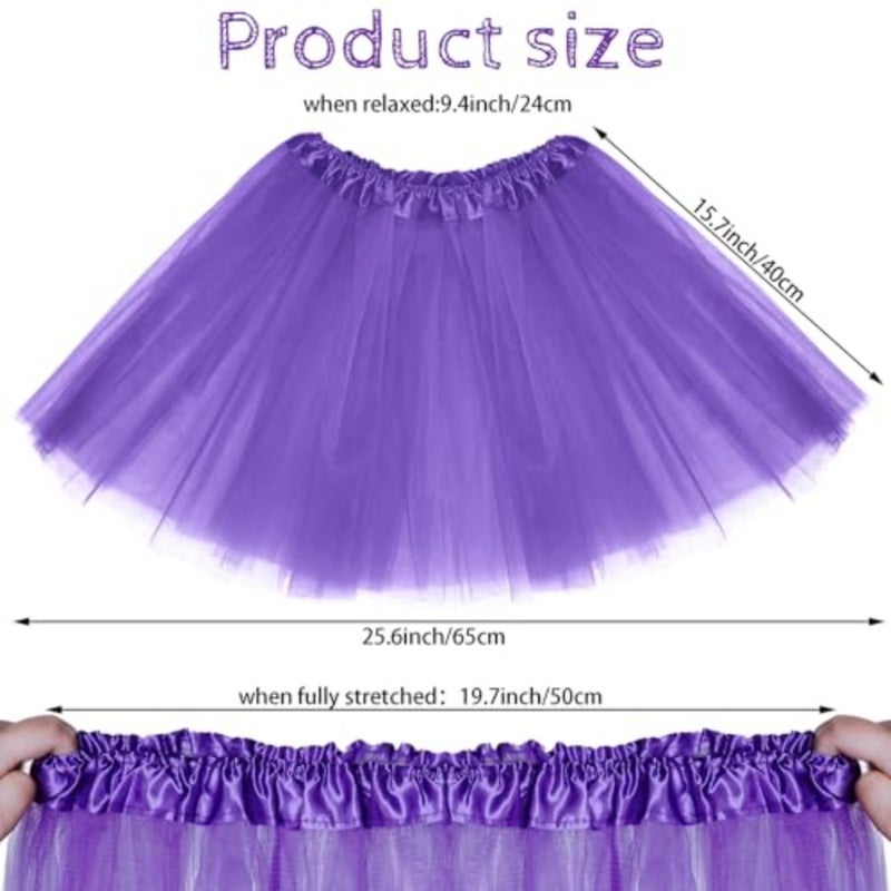 Lystaii 1 PC Tutu Skirt Tulle Laye Tutu Skirt for Party Costume Birthday Running Accessories - Image 3