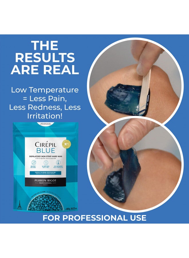 Cirepil - Blue - 800g Wax Beads - Unscented for Sensitive Skin - Disposable Blue Wax Refill - Fluid Gel Texture, Easy Removal, Peel-Off - No Strip Needed - Image 5