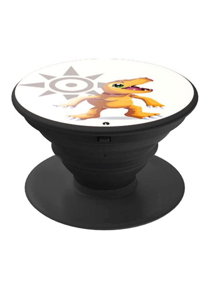RKN Printed Pop Socket Phone Holder Black/White/Orange - Image 2