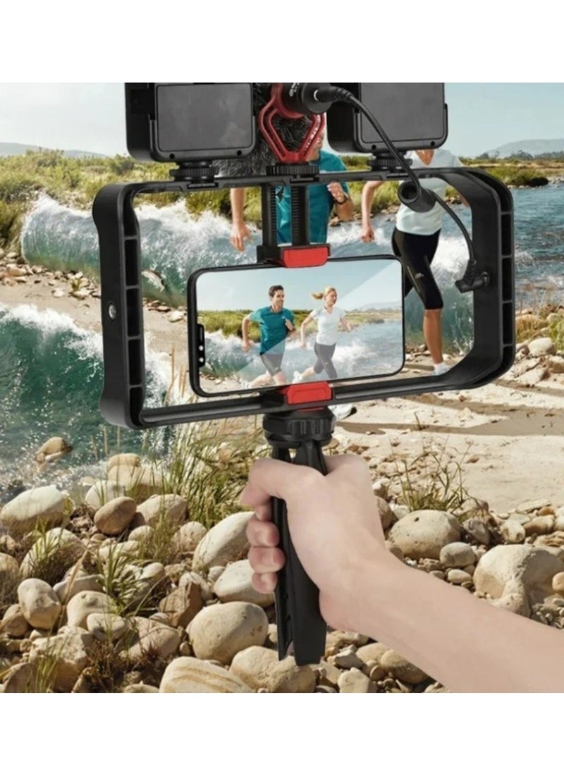 JMARY MT-33 Phone Stand Tripod ABS Video Recording Vlog Mobile Phone Rig Cage - Image 5