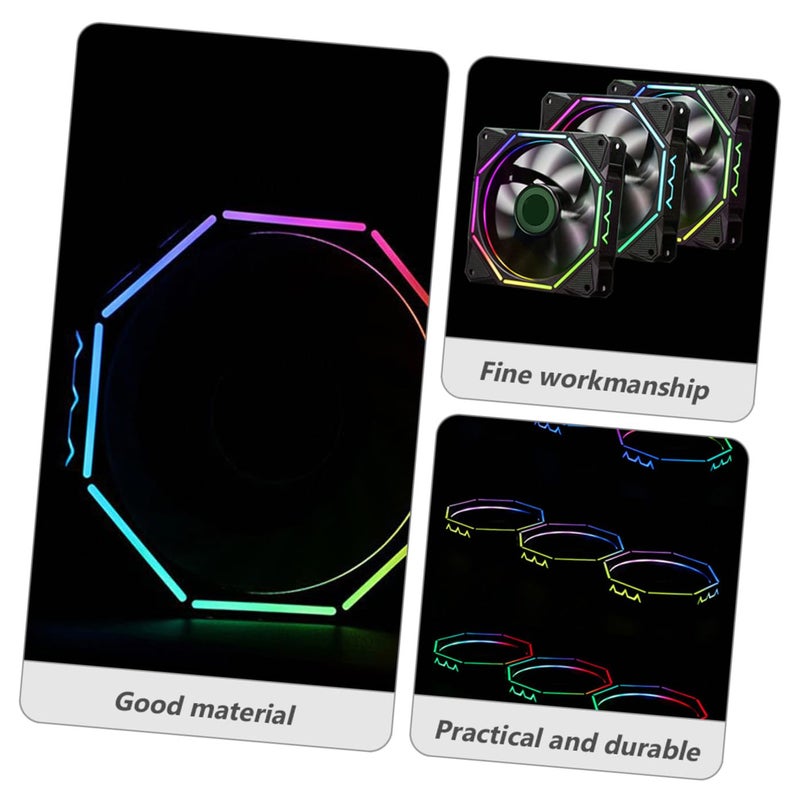 مروحة تبريد 120 مم ARGB ملحق علبة الكمبيوتر هادئة وفعالة في التبريد مع مزامنة ضوء RGB - Image 4