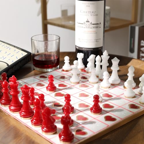 LET'S RESIN Chess Molds for Resin Casting, Upgraded Resin Chess Set Mold with 16 Piece 3D Full Size Chess Checkers & Chess Board Epoxy Silicone Resin Molds, DIY Chess Board Game, Christmas Gifts - Image 4