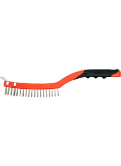 YATO Wire Brush SS With Plastic Handle 3X19 Rows With Scraper YT-6336