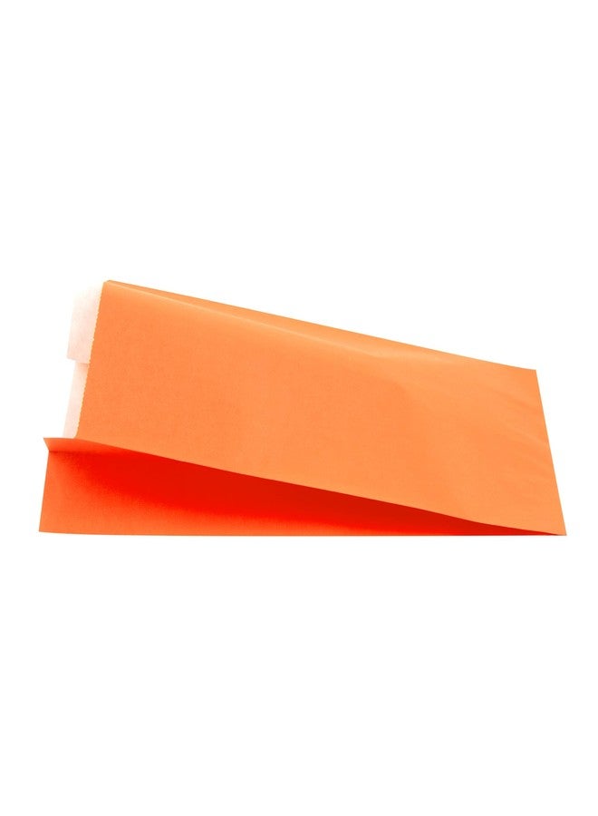 Restaurantware-Bag Tek 4.9 x 3 x 8.7 Inch Paper Bags For Snacks, 100 Durable French Fry Bags - Disposable, Greaseproof, Orange Snack Bags, For Popcorn, Cookies, Or Fries- Restaurantware - Image 4