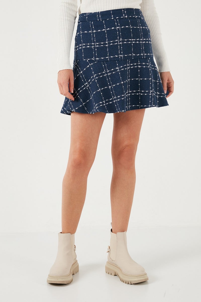 Lela Plaid Flounce Mini Winter Skirt Women's Skirt 611ET00176W4  - Image 3