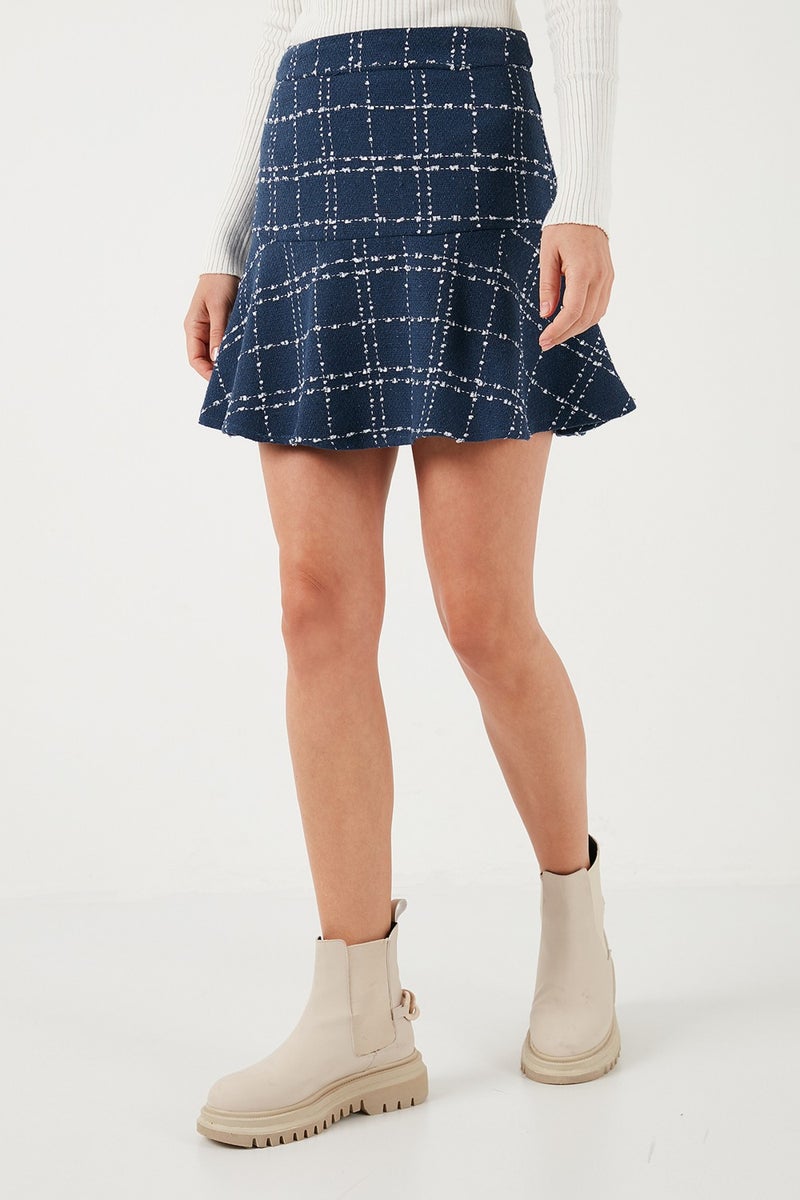 Lela Plaid Flounce Mini Winter Skirt Women's Skirt 611ET00176W4  - Image 2