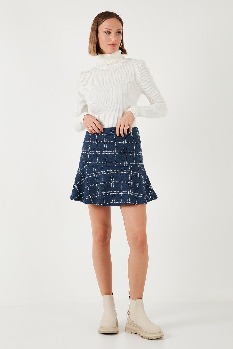 Lela Plaid Flounce Mini Winter Skirt Women's Skirt 611ET00176W4  - Image 5