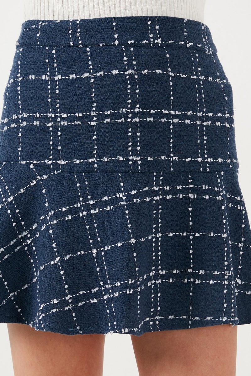 Lela Plaid Flounce Mini Winter Skirt Women's Skirt 611ET00176W4  - Image 4