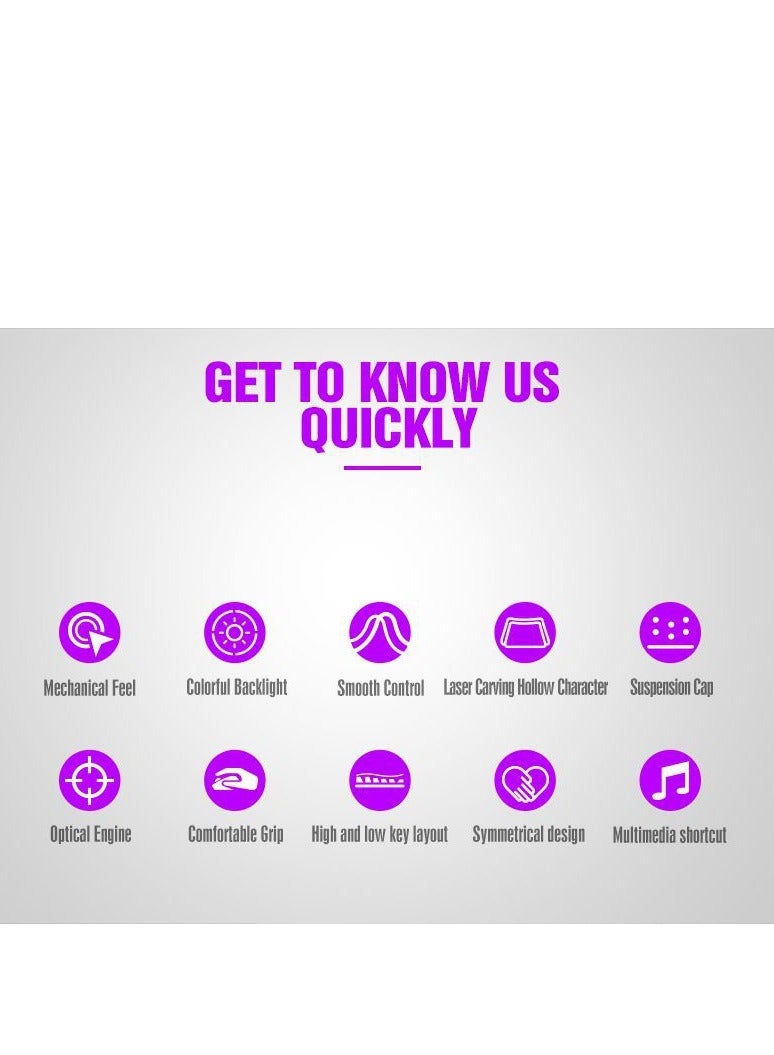 Gaming Mouse 104 Keys Gaming Keyboard ,Waterproof RGB Color Suitable for PC/Ps4/Xbox Gamers, Android PUBG CODM Genshin Diablo All Games - Image 2