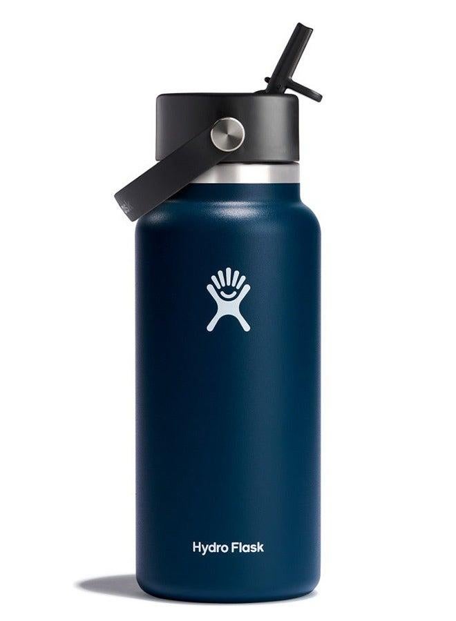 Hydro Flask 32 Oz Wide Flex Straw Cap Bottle - Insulated Stainless Steel - Wide Straw Lid, Non Spill, Leakproof, BPA-Free, Non-Toxic - Image 1