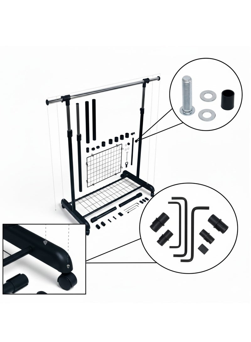 ترف كوم ستاند ملابس مودرن بعجلات - Image 3