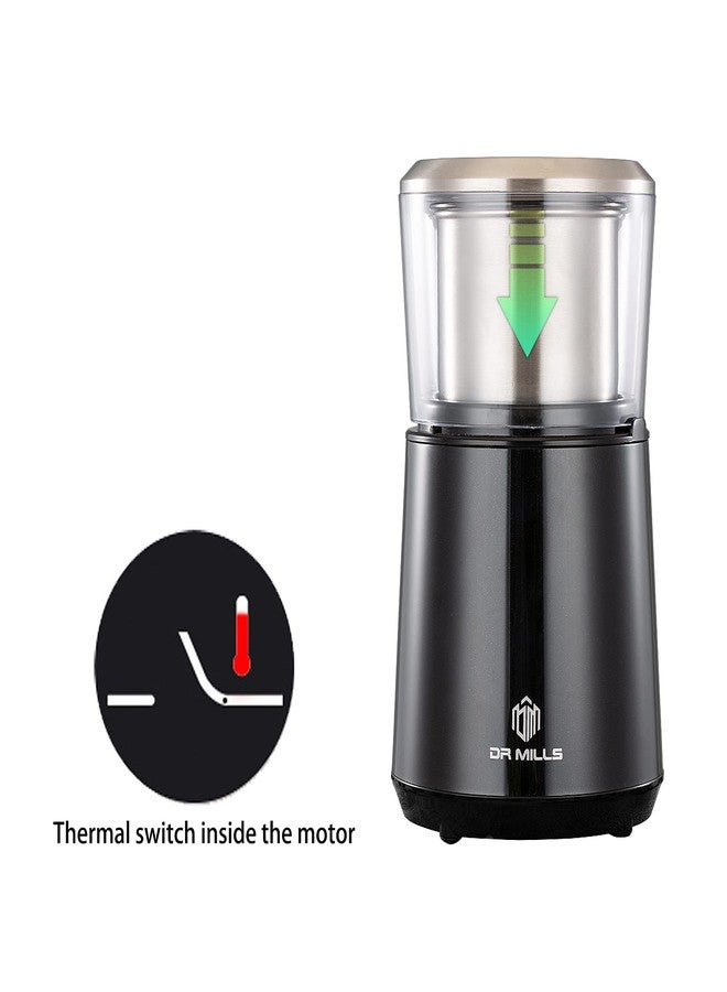DR MILLS DM-7451 Electric Coffee Grinder, Coffee Bean Grinder Electric Dried Spice, Nut, Herb Grinder, Detachable Cup, Dishwashable, SUS304 Stainless Steel - Image 4