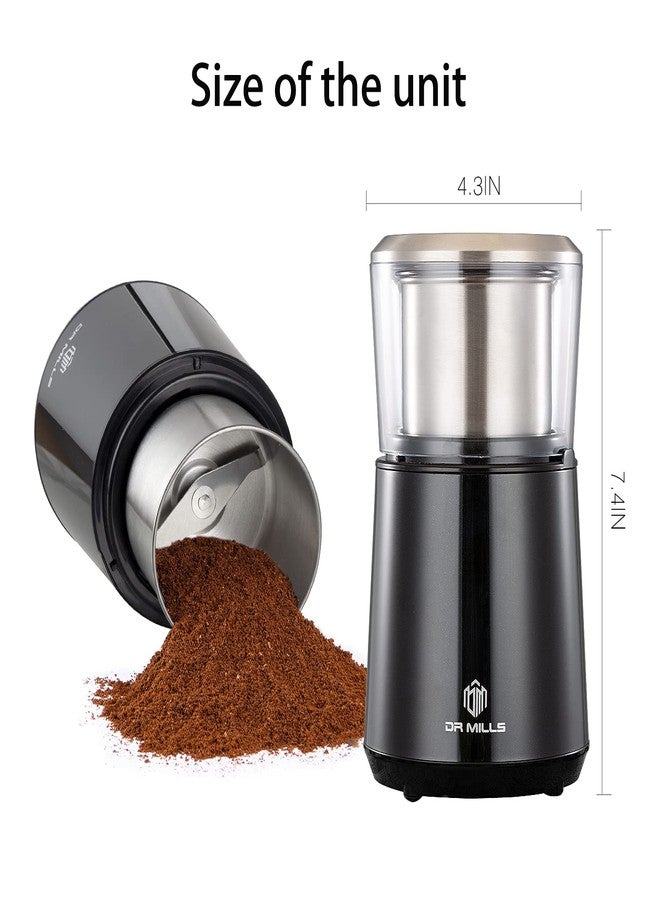 DR MILLS DM-7451 Electric Coffee Grinder, Coffee Bean Grinder Electric Dried Spice, Nut, Herb Grinder, Detachable Cup, Dishwashable, SUS304 Stainless Steel - Image 5