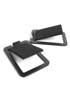 General 2 Piece Set of Tilt 16° Angle Computer Speaker Stand Metal Desktop Speaker Storage Stand for Small Speakers  - Image 1