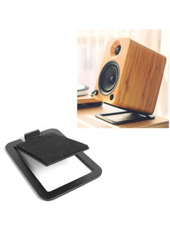 General 2 Piece Set of Tilt 16° Angle Computer Speaker Stand Metal Desktop Speaker Storage Stand for Small Speakers  - Image 2