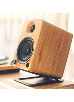 General 2 Piece Set of Tilt 16° Angle Computer Speaker Stand Metal Desktop Speaker Storage Stand for Small Speakers  - Image 4