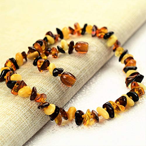 Amber-Touch RAW Baltic Amber Necklace - Natural Amber from Baltic Region, Genuine Amber (13in.) (H) - Image 5