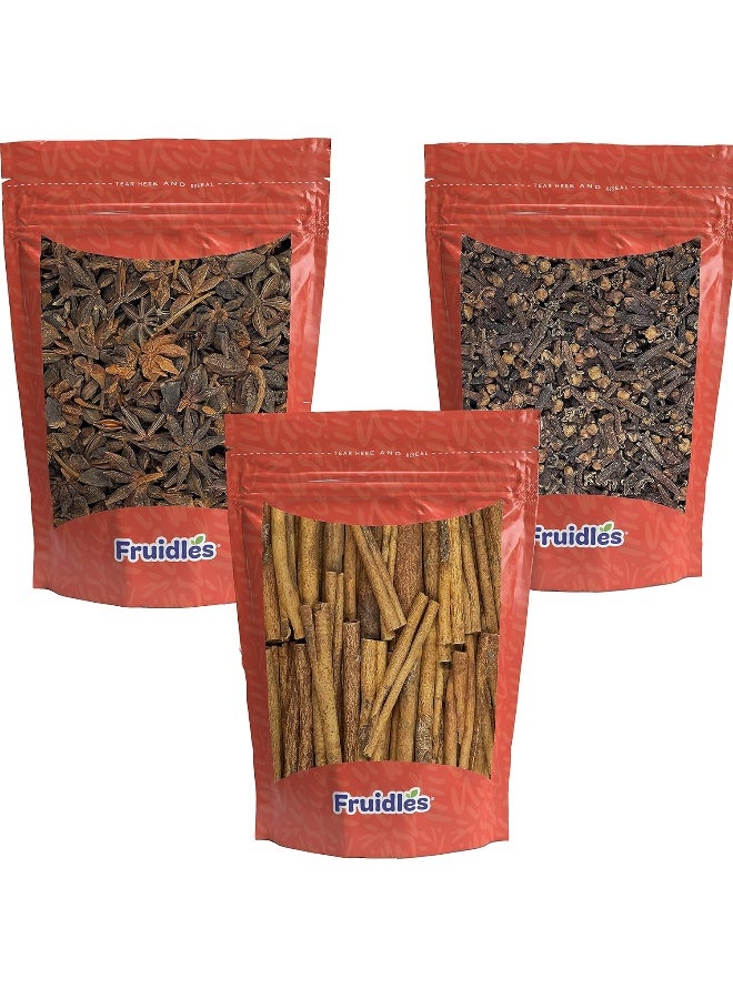 Fruidles Cinnamon Sticks, Star Anise & Whole Cloves - 3 Pack - Image 1