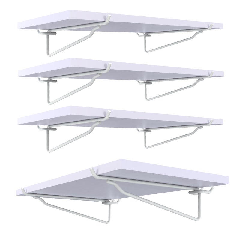 BFPeaky White Pegboard Shelf Set, 4 pcs Versatile Peg Board Shelving, Ideal Wood Pegboard Shelves for Efficient Storage and Organization Solutions - Image 1