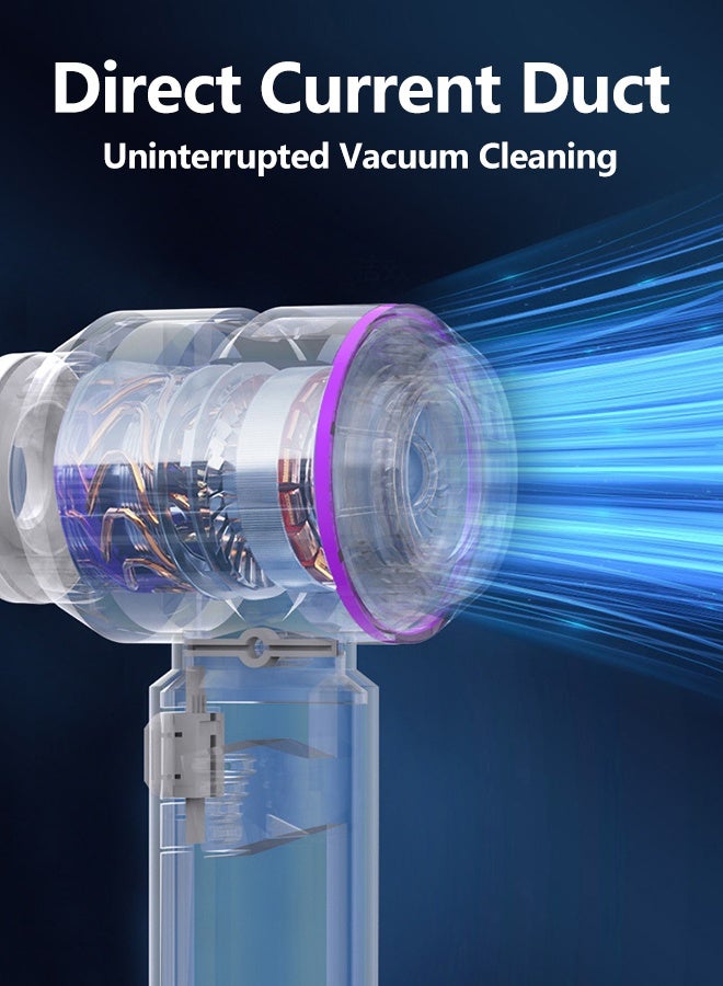 مكنسة كهربائية محمولة لاسلكية 16000PA مكنسة كهربائية صغيرة عالية الطاقة 4 في 1 مضخة الهواء مضغوط مروحة غبار محمولة مكنسة كهربائية مع ملحقات سيارة بدون فرشاة للرجال والنساء وأمهات وأبي هدية - Image 5